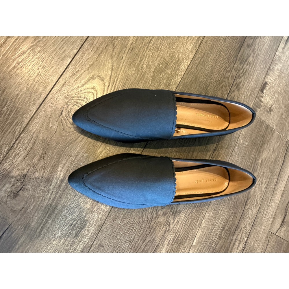 Draper James Windham Black Scalloped Pointed‎ Toe Loafers Flats Mens 10 M NEW